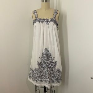 Jenny Polanco white cotton dress - Brand New